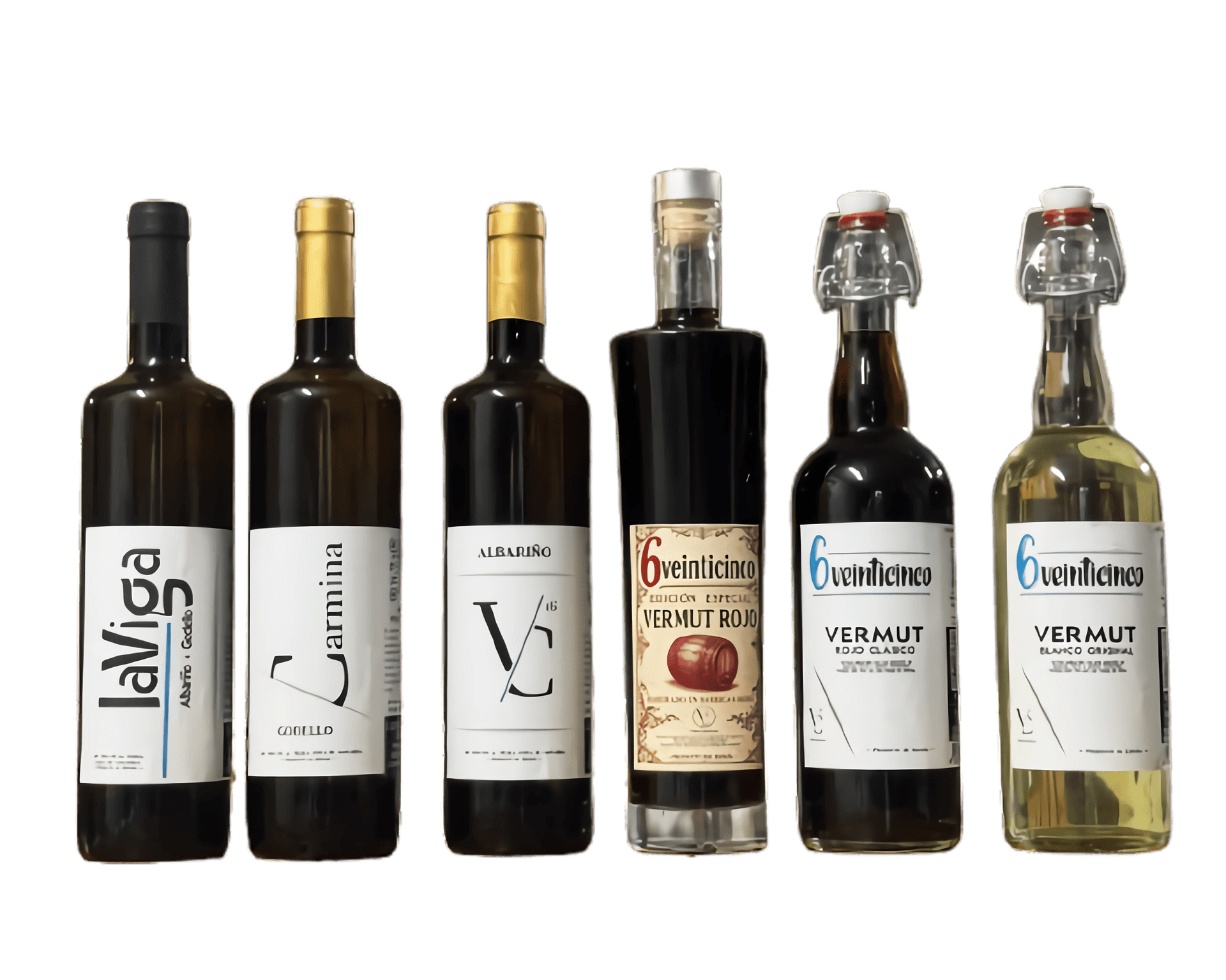 Botellas de Viña Carmina y 6Veinticinco